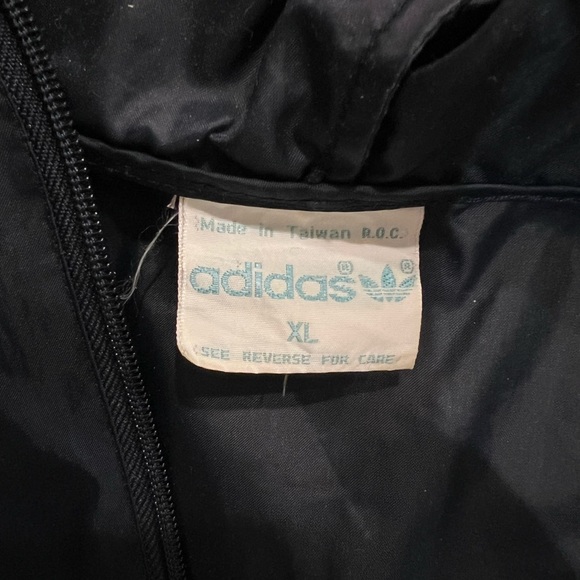 Vintage 90s Adidas Track Jacket quarter Zip Windbreaker Hooded Men’s Size XL - Picture 4 of 5